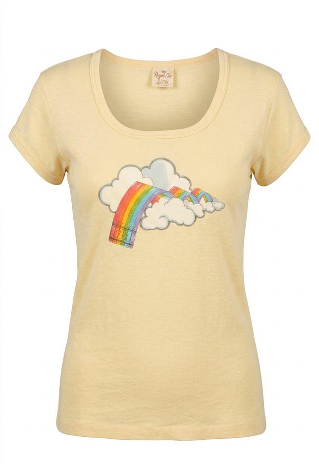 Vintage 70's Women Rainbow Tee